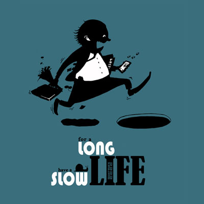 Visuel Slow life sur t-shirt bio &eacute;quitable